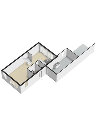 Plattegrond - Hermanstraat 26, 6433 DE Hoensbroek - Hermanstraat 26 Hoensbroek - Begane grond 3D.jpg